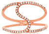 ESTATE WIDE .16CT DIAMOND 14KT ROSE GOLD 3D CLASSIC ROUND SWIRL FUN RING