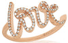 ESTATE .22CT DIAMOND 14KT ROSE GOLD 3D CLASSIC LOVE RING