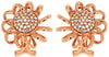 ESTATE LARGE .40CT DIAMOND 14KT ROSE GOLD ROUND SUNFLOWER FUN CLIP ON EARRINGS
