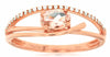 0.48CT DIAMOND & AAA MORGANITE 14KT ROSE GOLD OVAL & ROUND CRISS CROSS LOVE RING