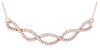 ESTATE .50CT DIAMOND 14KT ROSE GOLD 3D CLASSIC INFINITY LOVE NECKLACE