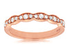 ESTATE .25CT DIAMOND 14KT ROSE GOLD CHANNEL PRONG SEMI ETERNITY ANNIVERSARY RING