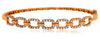 ESTATE .85CT DIAMOND 14KT ROSE GOLD 3D OVAL LOVE KNOT LINK BANGLE BRACELET