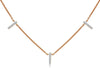 ESTATE .16CT DIAMOND 14KT ROSE GOLD 3D CLASSIC MULTI BAR FUN LOVE NECKLACE