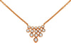 ESTATE 0.26CT DIAMOND 14KT ROSE GOLD MULTI ROW BEZEL ETOILE CHANDELIER NECKLACE