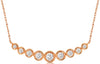 .50CT DIAMOND 14KT ROSE GOLD CLASSIC BEZEL ETOILE 9 STONE JOURNEY LOVE NECKLACE