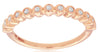 .14CT DIAMOND 14KT ROSE GOLD ROUND CLASSIC BEZEL SEMI ETERNITY ANNIVERSARY RING