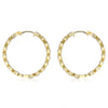 2.02CT DIAMOND & AAA RUBY 14KT YELLOW GOLD 3D MULTI FLOWER HOOP HANGING EARRINGS
