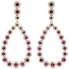 ESTATE 2.65CT DIAMOND & AAA RUBY 14KT YELLOW GOLD 3D TEAR DROP HANGING EARRINGS