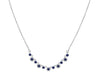 .53CT DIAMOND & AAA SAPPHIRES 14KT WHITE GOLD CLASSIC MULTI FLOWER FUN NECKLACE