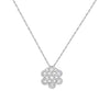 ESTATE .48CT DIAMOND 14KT WHITE GOLD 3D MULTI FLOWER SNOWFLAKE FLOATING PENDANT