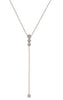 ESTATE .30CT ROUND DIAMOND 14KT ROSE GOLD 3D CLASSIC HALO LARIAT FUN NECKLACE
