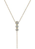 ESTATE .29CT ROUND DIAMOND 14KT YELLOW GOLD 3D CLASSIC HALO LARIAT FUN NECKLACE