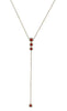 .37CT DIAMOND & AAA RUBY 14KT YELLOW GOLD 3D CLASSIC HALO LARIAT FUN NECKLACE