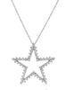 LARGE 1.16CT ROUND CUT DIAMOND 14KT WHITE GOLD CLASSIC SHOOTING STAR FUN PENDANT