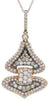 LARGE 1.90CT MULTI COLOR DIAMOND 18KT ROSE GOLD 3D CLASSIC FUN FLOATING PENDANT