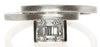 .14CT DIAMOND 18KT WHITE GOLD 3D ROUND & BAGUETTE SQUARE MATTE & SHINY FUN RING