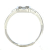 .14CT DIAMOND 18KT WHITE GOLD 3D ROUND & BAGUETTE SQUARE MATTE & SHINY FUN RING