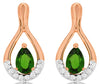 1.02CT DIAMOND & AAA RUSSALITE 14KT WHITE & ROSE GOLD INFINITY HANGING EARRINGS
