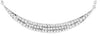 ESTATE .30CT DIAMOND 14KT WHITE GOLD 3D CLASSIC 3 ROW HAPPY FACE FUN NECKLACE