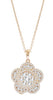 ESTATE 1.00CT DIAMOND 14KT ROSE GOLD 3D CLASSIC INVISIBLE FLOWER LOVE PENDANT