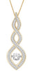 ESTATE .33CT DIAMOND 14KT YELLOW GOLD CLASSIC INFINITY LOVE FLOATING PENDANT