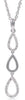 ESTATE .15CT DIAMOND 14KT WHITE GOLD 3D TRIPLE TEAR DROP FUN FLOATING PENDANT