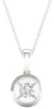 ESTATE 0.15CT DIAMOND 14KT WHITE GOLD CLASSIC SOLITAIRE ROUND FLOATING PENDANT