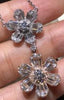 LARGE 2.03CT DIAMOND 18KT WHITE & ROSE GOLD CLASSIC DOUBLE FLOWER LOVE PENDANT