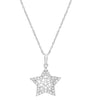 ESTATE .18CT DIAMOND 14KT WHITE GOLD 3D CLASSIC STAR FILIGREE FLOATING PENDANT
