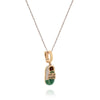 ESTATE .26CT DIAMOND & AAA GREEN ENAMEL 14KT ROSE GOLD 3D BABY SHOE FUN PENDANT