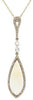 3.24CT DIAMOND, AAA CITRINE & TOPAZ 14KT YELLOW GOLD TEAR DROP FLOATING PENDANT