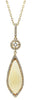 2.93CT DIAMOND & AAA CITRINE & WHITE TOPAZ 14K YELLOW GOLD TEAR DROP FUN PENDANT