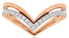 0.20CT DIAMOND 14KT ROSE GOLD 3D CLASSIC ROUND DOUBLE V SHAPE BUTTERFLY FUN RING