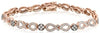 1.48CT WHITE & MOCHA DIAMOND 14K ROSE GOLD MULTI FLOWER INFINITY TENNIS BRACELET