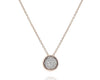 .33CT DIAMOND 14KT ROSE GOLD 3D PAVE CIRCULAR BY THE YARD FLOATING PENDANT