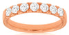 .75CT DIAMOND 14K ROSE GOLD SHARED PRONG 7 STONE SEMI ETERNITY ANNIVERSARY RING