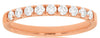 ESTATE .50CT DIAMOND 14KT ROSE GOLD 3D CLASSIC ROUND 9 STONE ANNIVERSARY RING