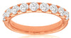 1.20CT DIAMOND 14K ROSE GOLD SHARED PRONG 9 STONE SEMI ETERNITY ANNIVERSARY RING