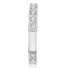 .80CT DIAMOND 18KT WHITE GOLD 3D ROUND FILIGREE 3/4TH ETERNITY ANNIVERSARY RING