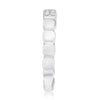 .12CT DIAMOND 14KT WHITE GOLD 3D CLUSTER SQUARE MATTE & SHINY ANNIVERSARY RING