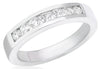 .52CT DIAMOND 14KT WHITE GOLD 3D 7 STONE ROUND CHANNEL CLASSIC ANNIVERSARY RING