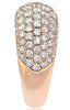 ESTATE WIDE 2.23CT DIAMOND 14K ROSE GOLD MULTI ROW CLASSIC PAVE ANNIVERSARY RING