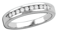 .2CT DIAMOND 14KT WHITE GOLD 3D CLASSIC ROUND CHANNEL WEDDING ANNIVERSARY RING