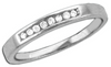 ESTATE .1CT DIAMOND 14KT WHITE GOLD 3D ROUND 8 STONE CHANNEL ANNIVERSARY RING