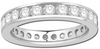 1.5CT DIAMOND 14KT WHITE GOLD ROUND CHANNEL INVISIBLE ETERNITY ANNIVERSARY RING