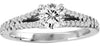 0.77CT DIAMOND 14KT WHITE GOLD 3D ROUND SOLITAIRE SEMI ETERNITY ENGAGEMENT RING