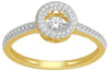 .25CT DIAMOND 14KT WHITE GOLD ROUND SOLITAIRE SEMI ETERNITY HALO FLOATING RING
