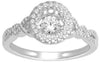 .50CT DIAMOND 14KT WHITE GOLD 3D ROUND TWISTED SWIRL INFINITY FLOATING LORING
