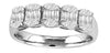 .75CT DIAMOND 18K WHITE GOLD ROUND & BAGUETTE CLASSIC INVISIBLE ANNIVERSARY RING